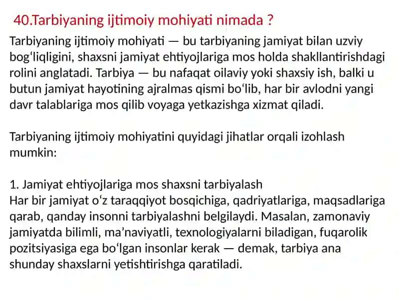 Tarbiya maqsadlari 2