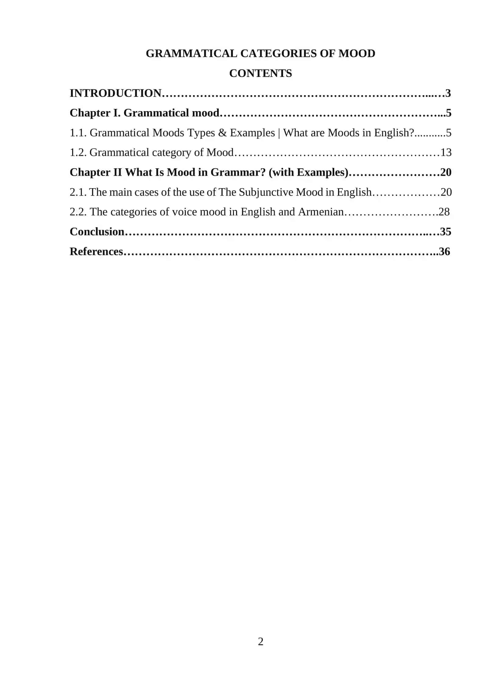 Verb. The Categories of Voice Mood in English and Armenian 2