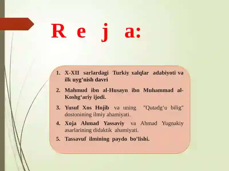 X-XII asrlar Sharq adabiyoti 2