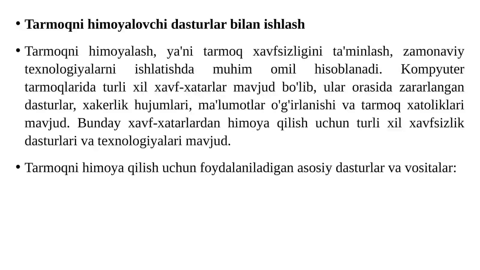 Tarmoq nihoyalarini shlash 2