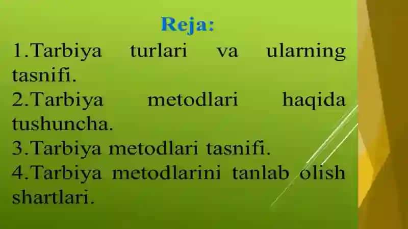tarbiya turlari va umumiy metodlari 2