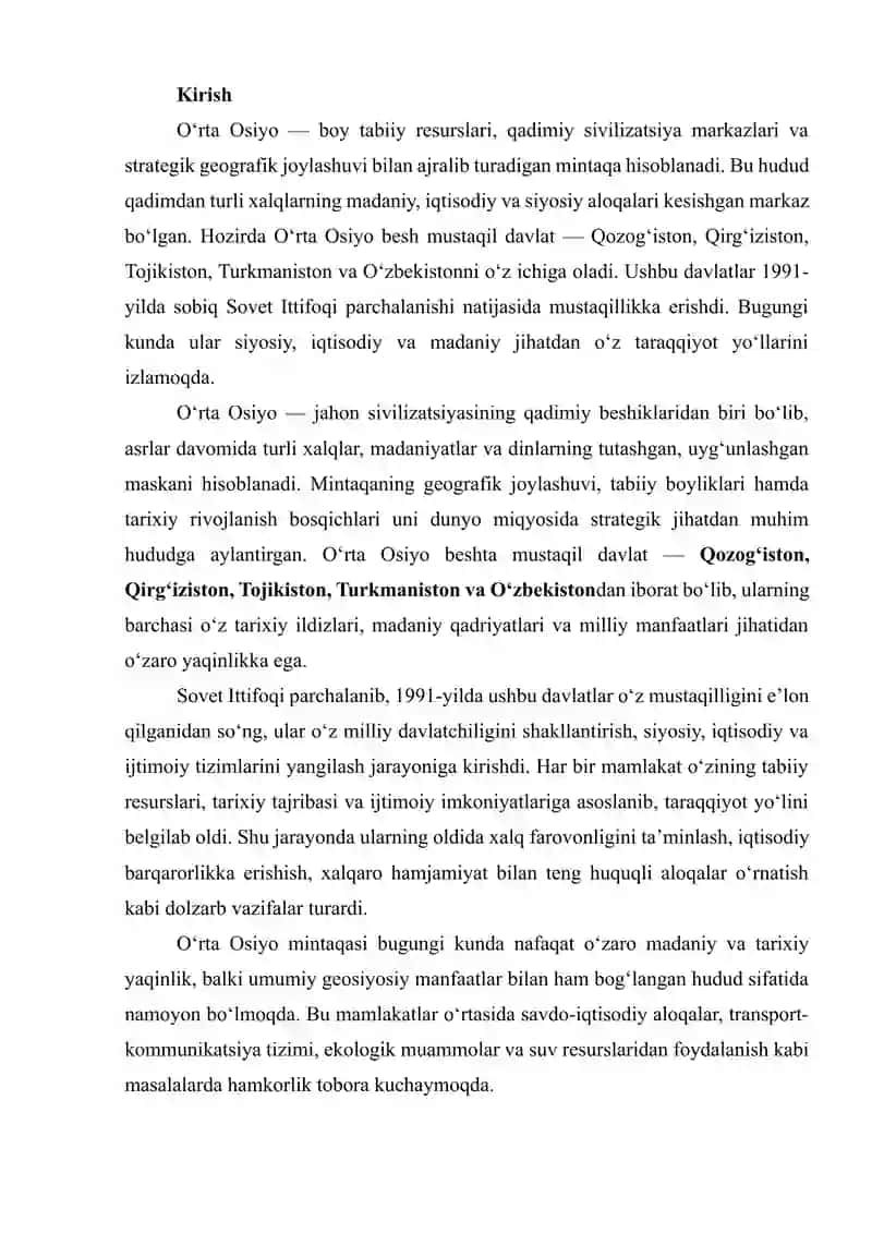 O‘rta Osiyoning Davlatlari 2