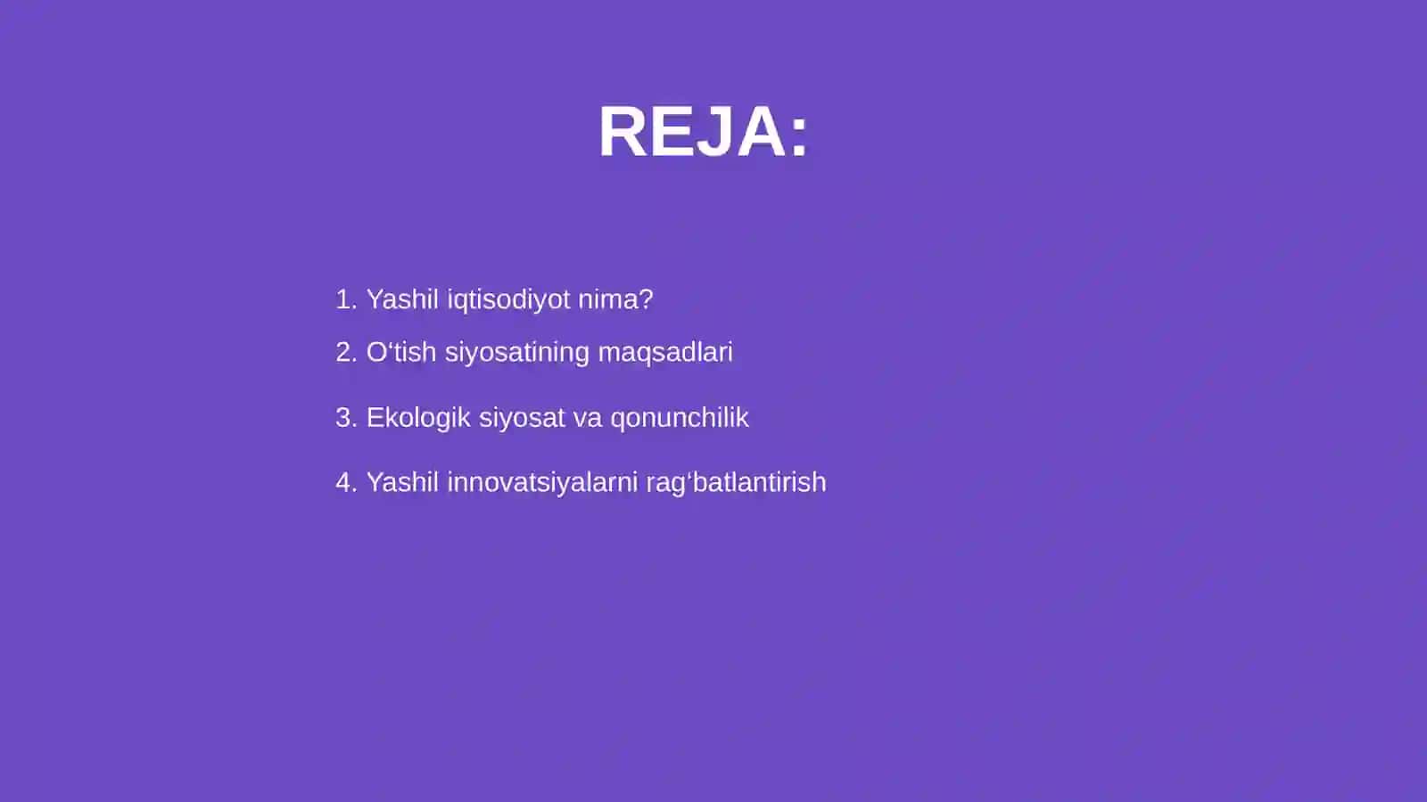 Yashil iqtisodiyotga otish siyosatining dastaklari 2