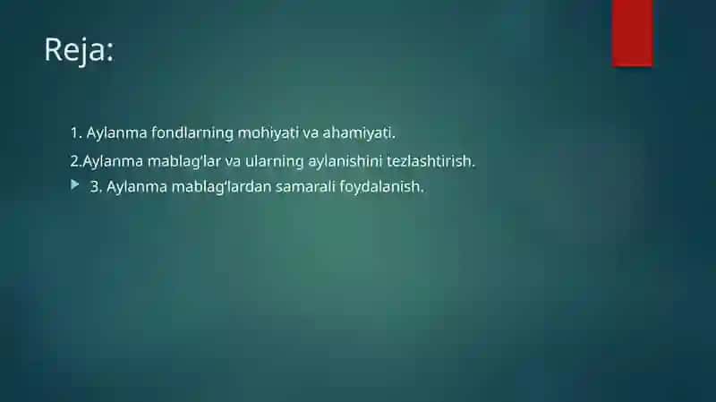 Sanoat ishlab chiqarishning aylanma fondlari va mablaglar 2