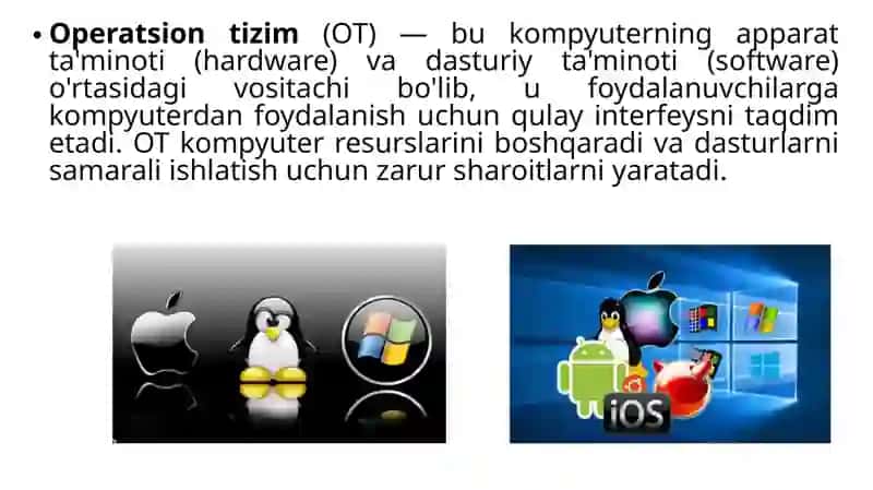 Operatsion tizim va unday uzaqaga keladigan nosozliklar 2