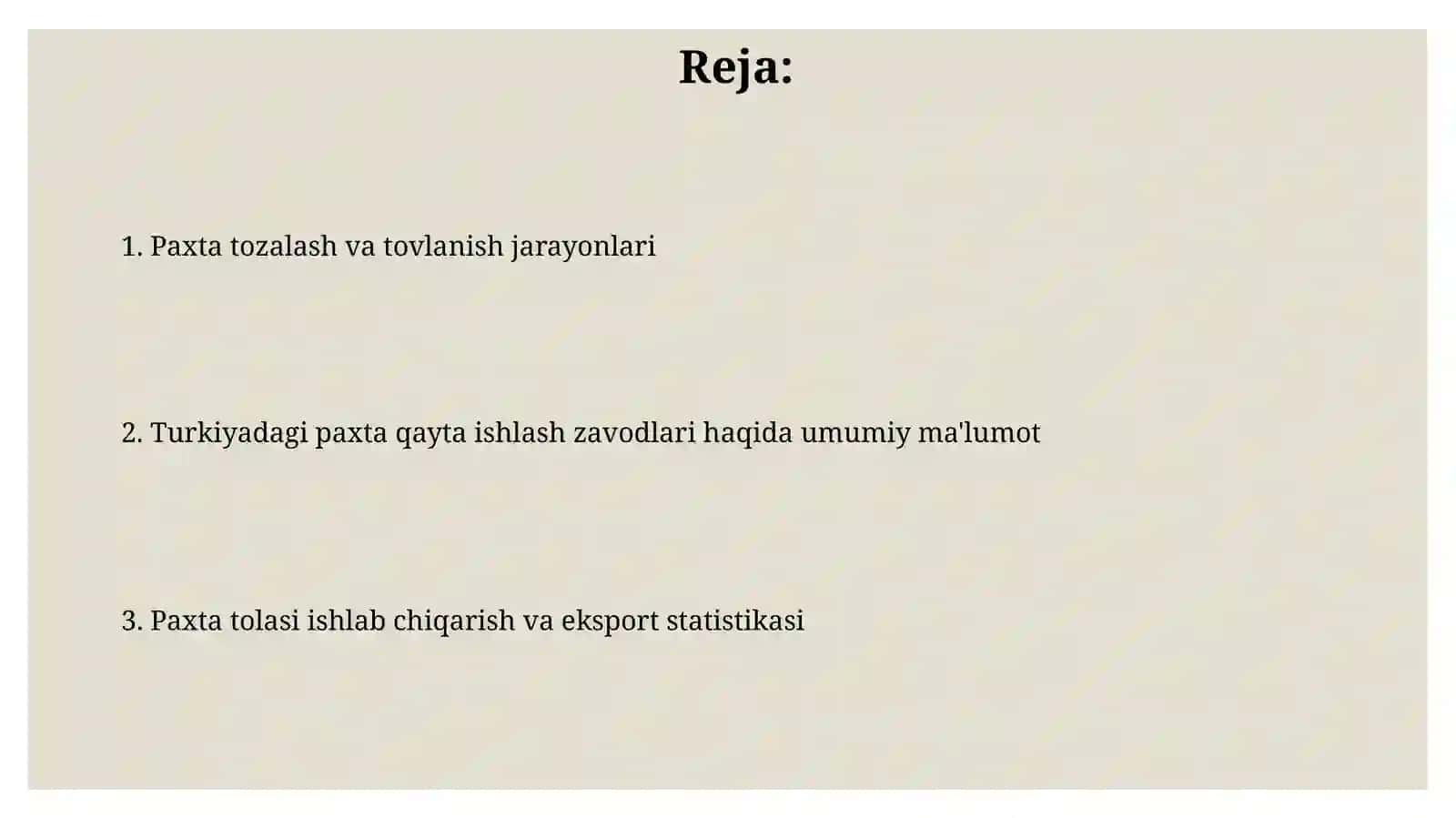 Turkiya paxta tozalash korxonalarito'g'risidamalumot 2
