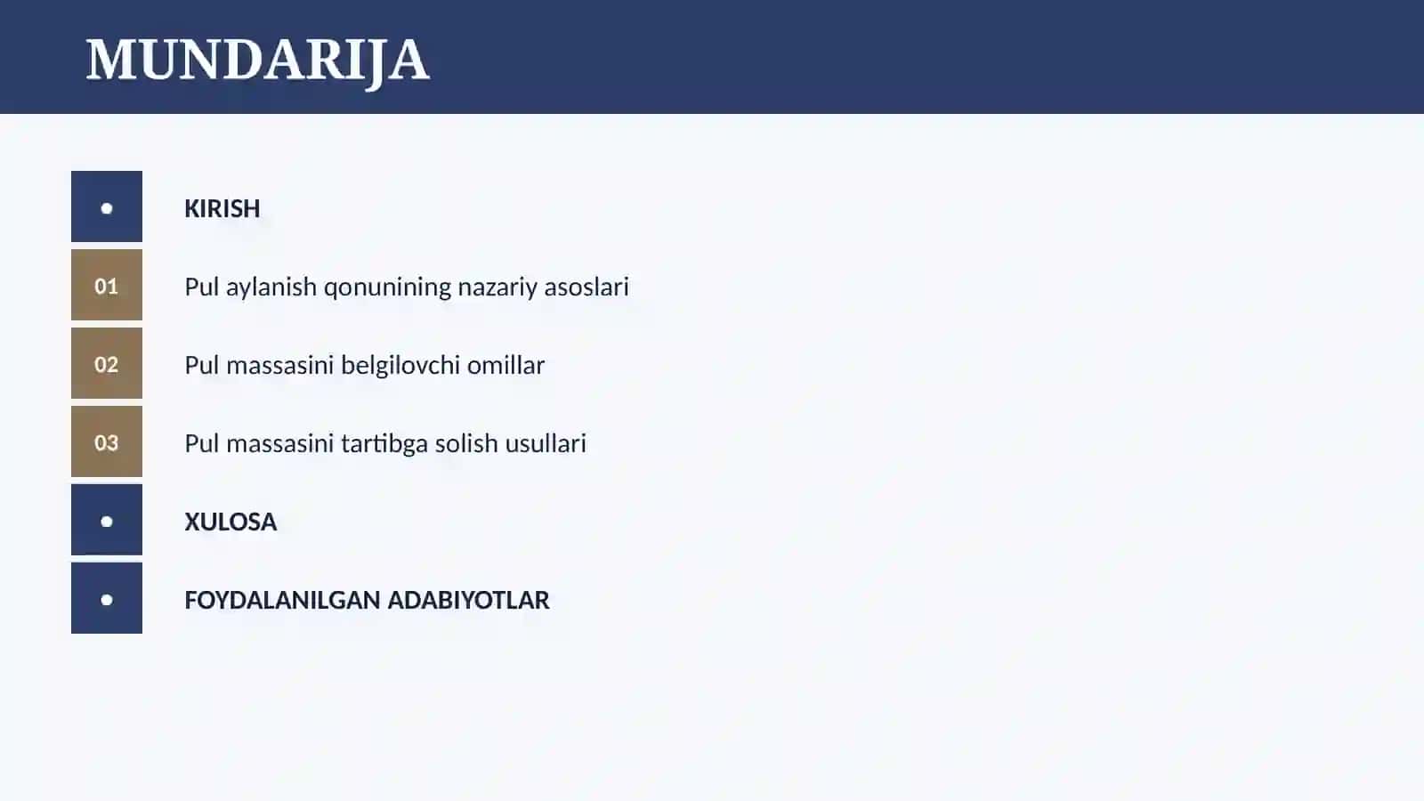 PUL AYLANISH QONUNI VA PUL MASSASI 2