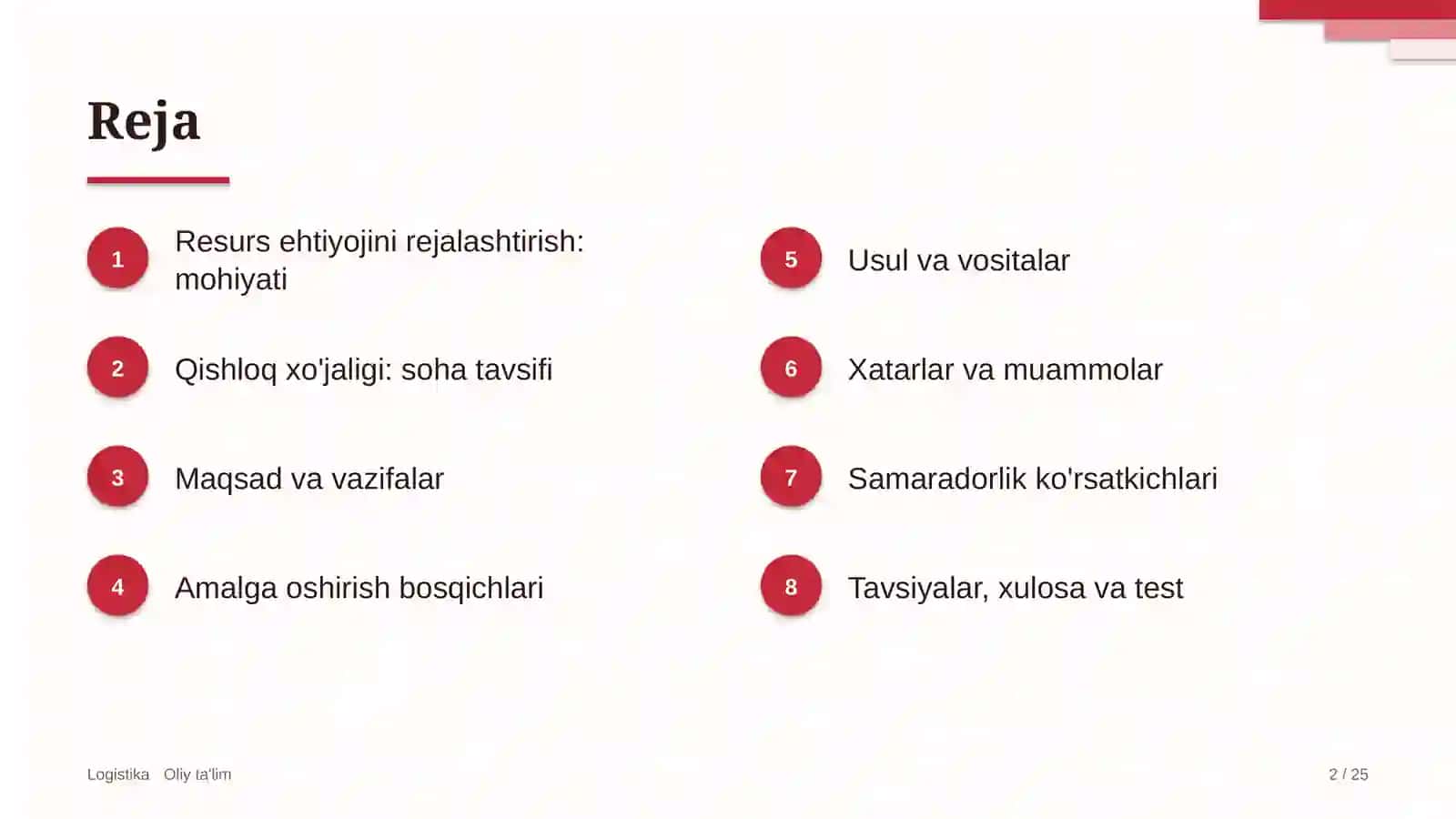 qishloq xo'jaligida resurslarga ehtiyojni rejalashtirish 9541 2