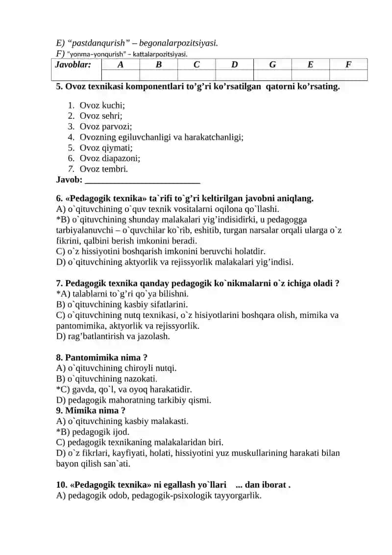 Pedagogik texnika 2