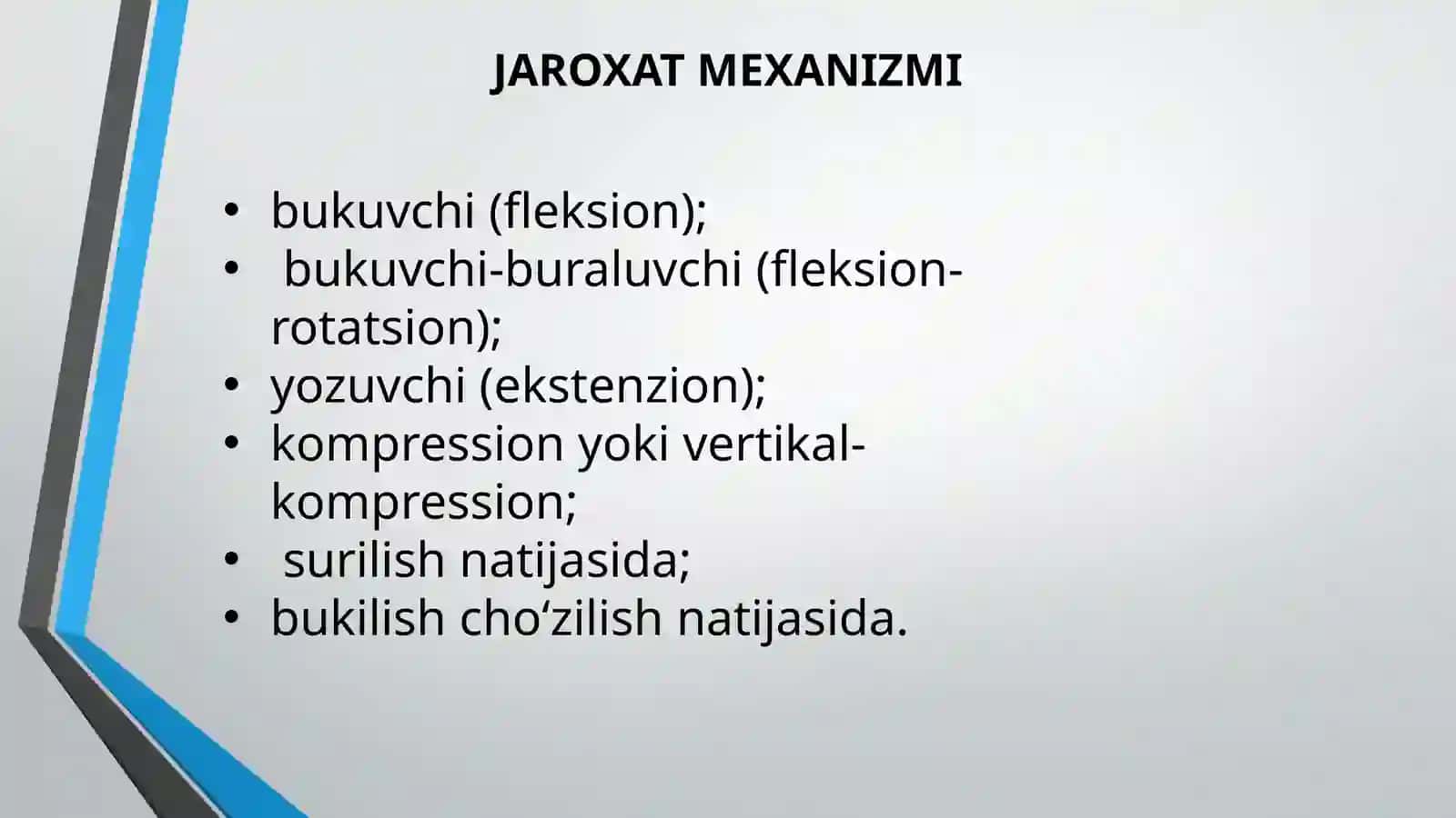 Umurtqa pog‘onasining shikastlanishlari 2