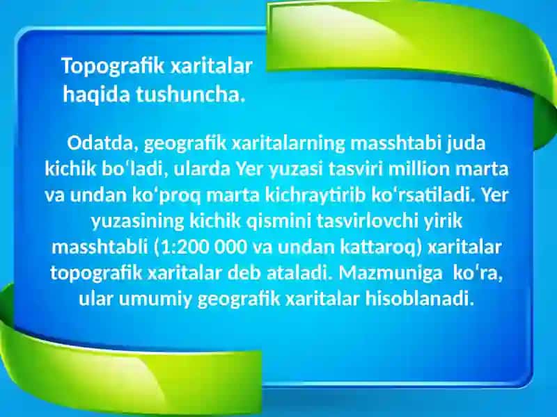 Topografik kartalar haqida 2