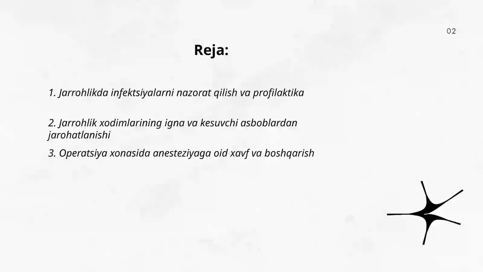 Tibbiy xodimlar uchun jarrohliklikdagi xavf xatarlar va ularni boshqarish 2