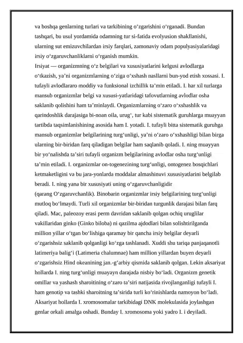 ODAM XROMASOMALARINING MORFOFUNSIONAL XUSUSIYATLARI 2