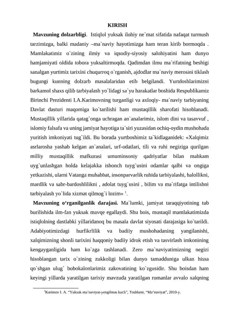 “ O‘tmishdan ertaklar “ qissasida davr va shaxs talqini 2