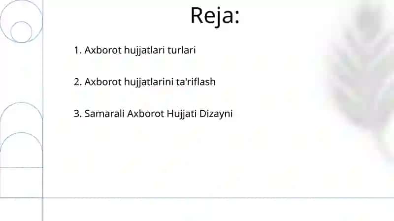 Maʼlumot axborot hujjatlari 2
