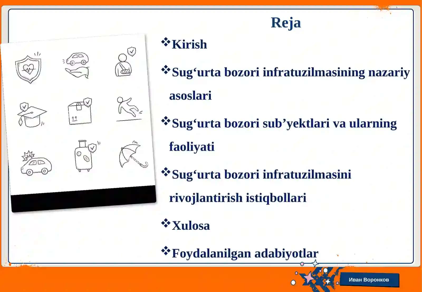 Sug‘urta bozori infratuzilmasi va uning sub’yektlari faoliyati 2