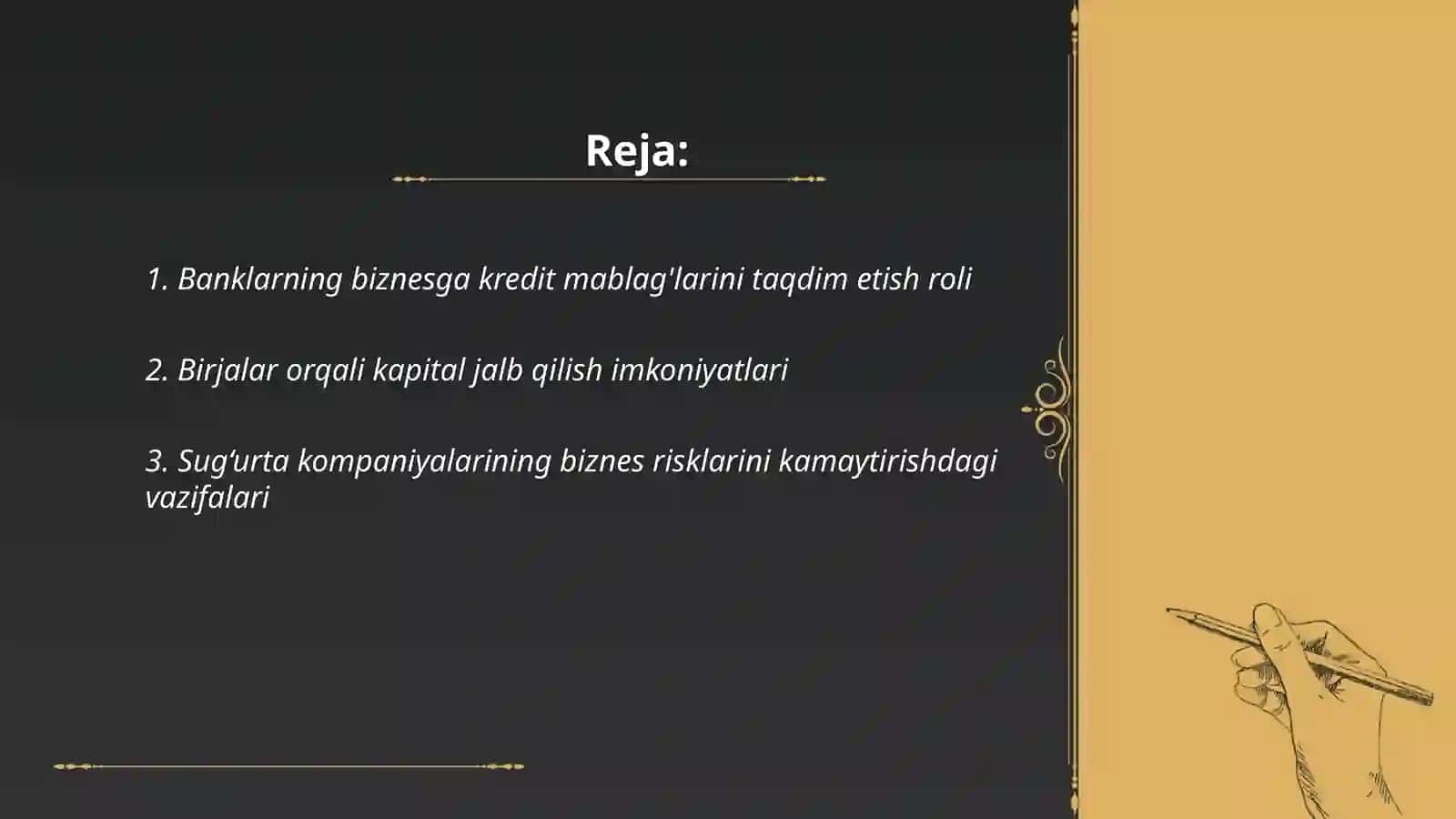 Moliya, soliq va soliqqa tortish, kredit munosabatlari 2