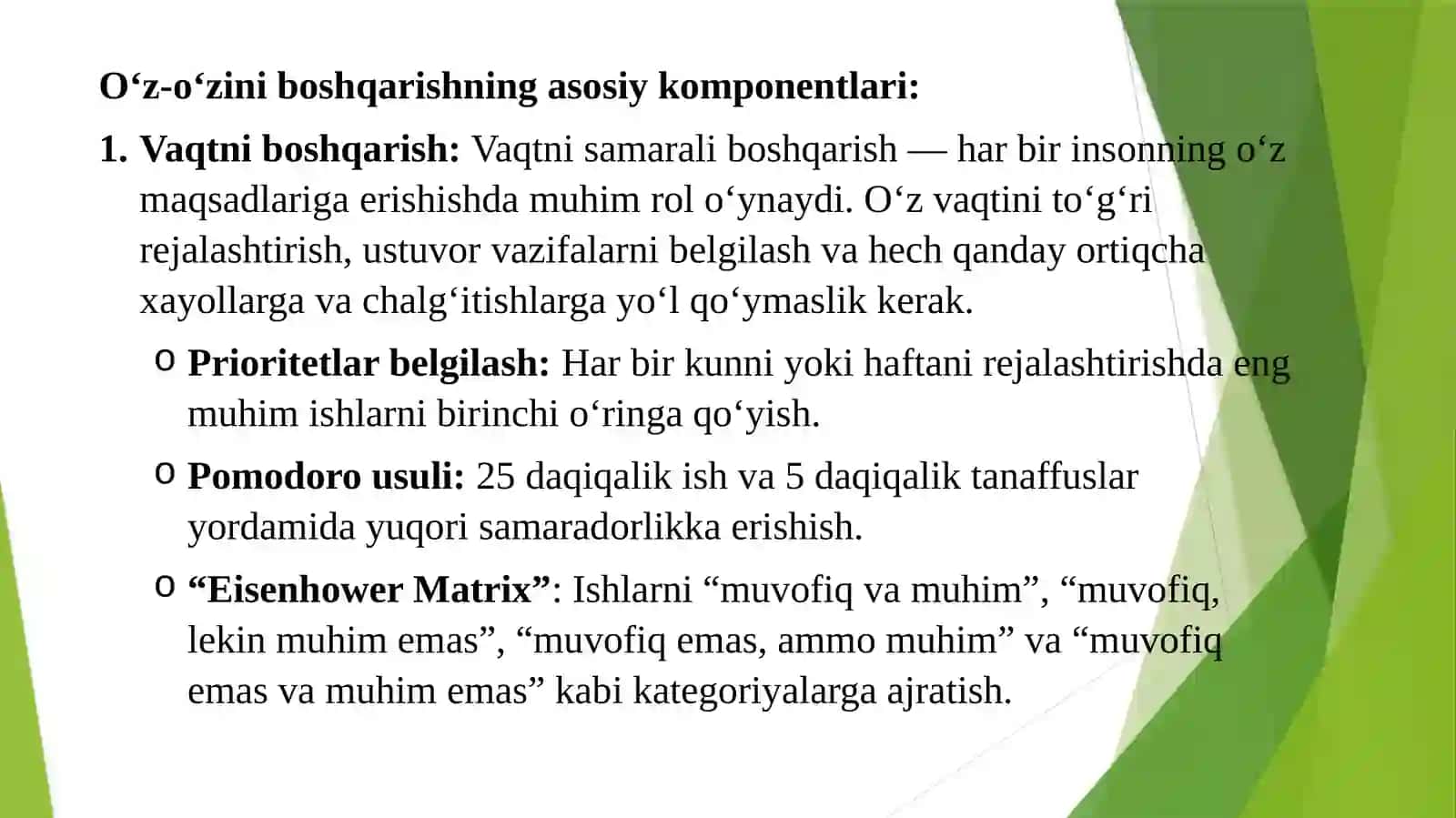 Samaradorlik va javobgarlik 2