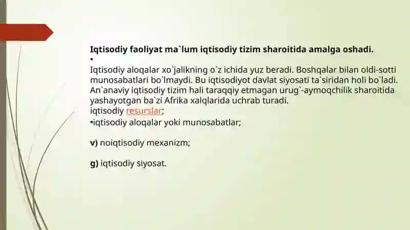 Iqtisodiy faoliyat ma'lumoti 2