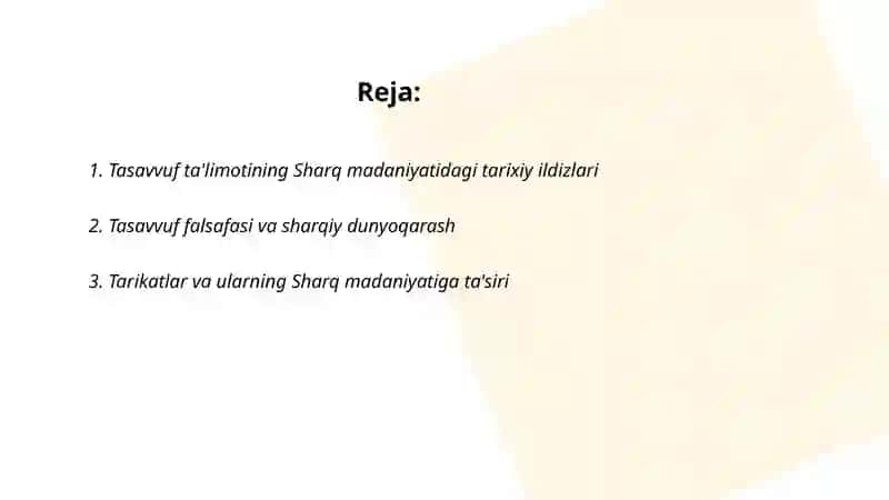 Tasavvuf ta'limotning sharq madaniyati 2