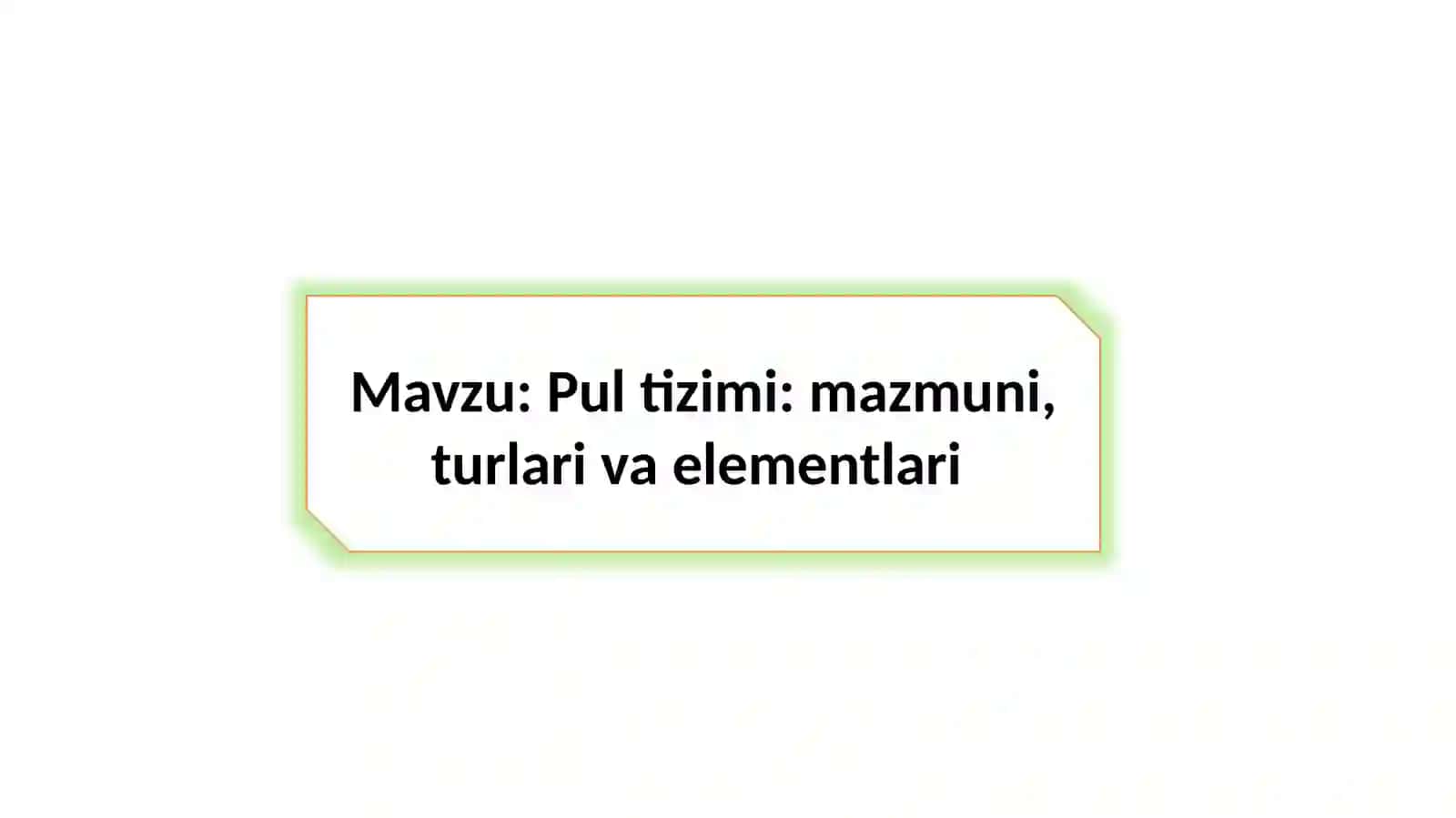 Pul aylanmasi 2