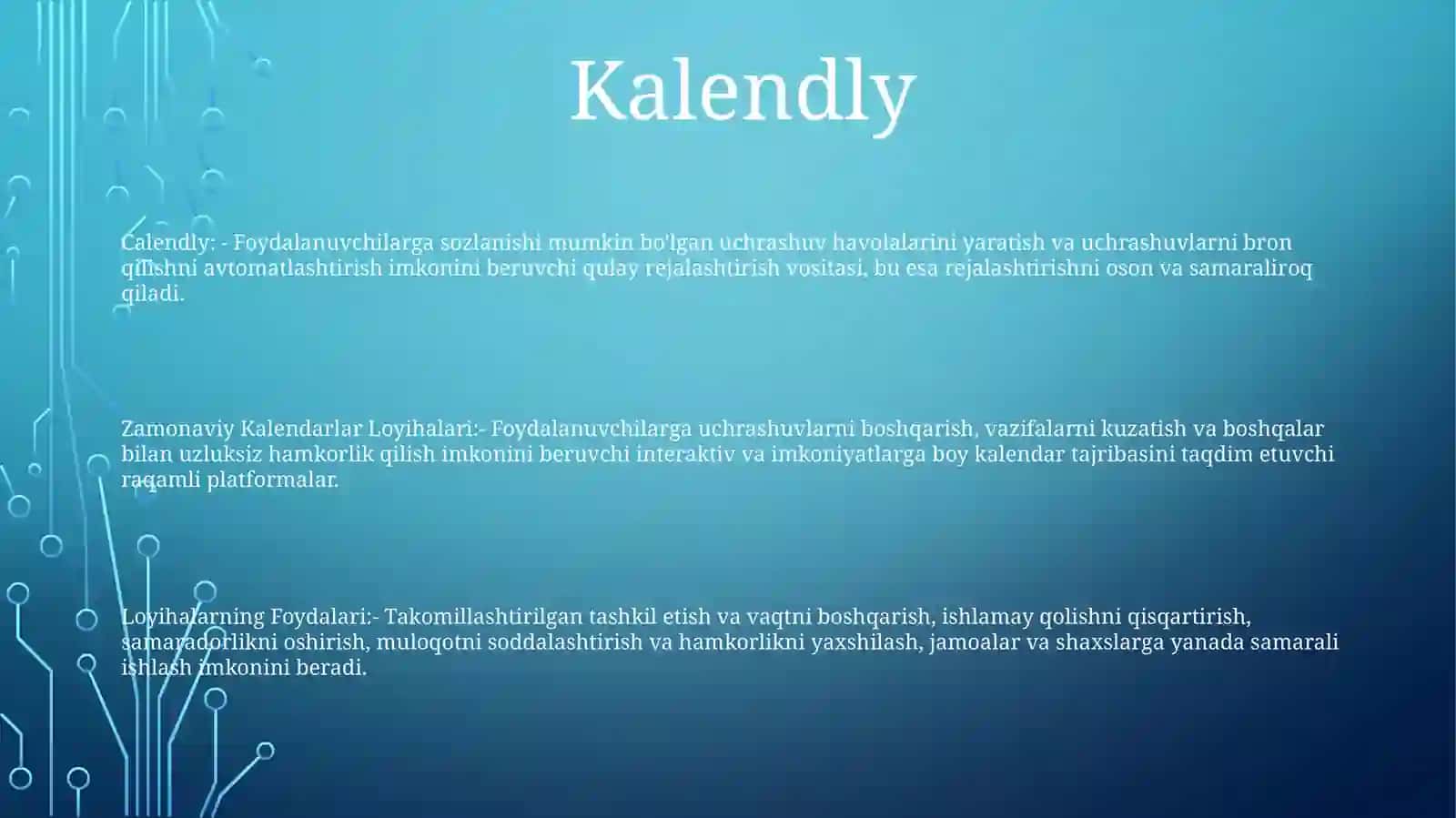 Zamonaviy Kalendarlar Loyihalari 2