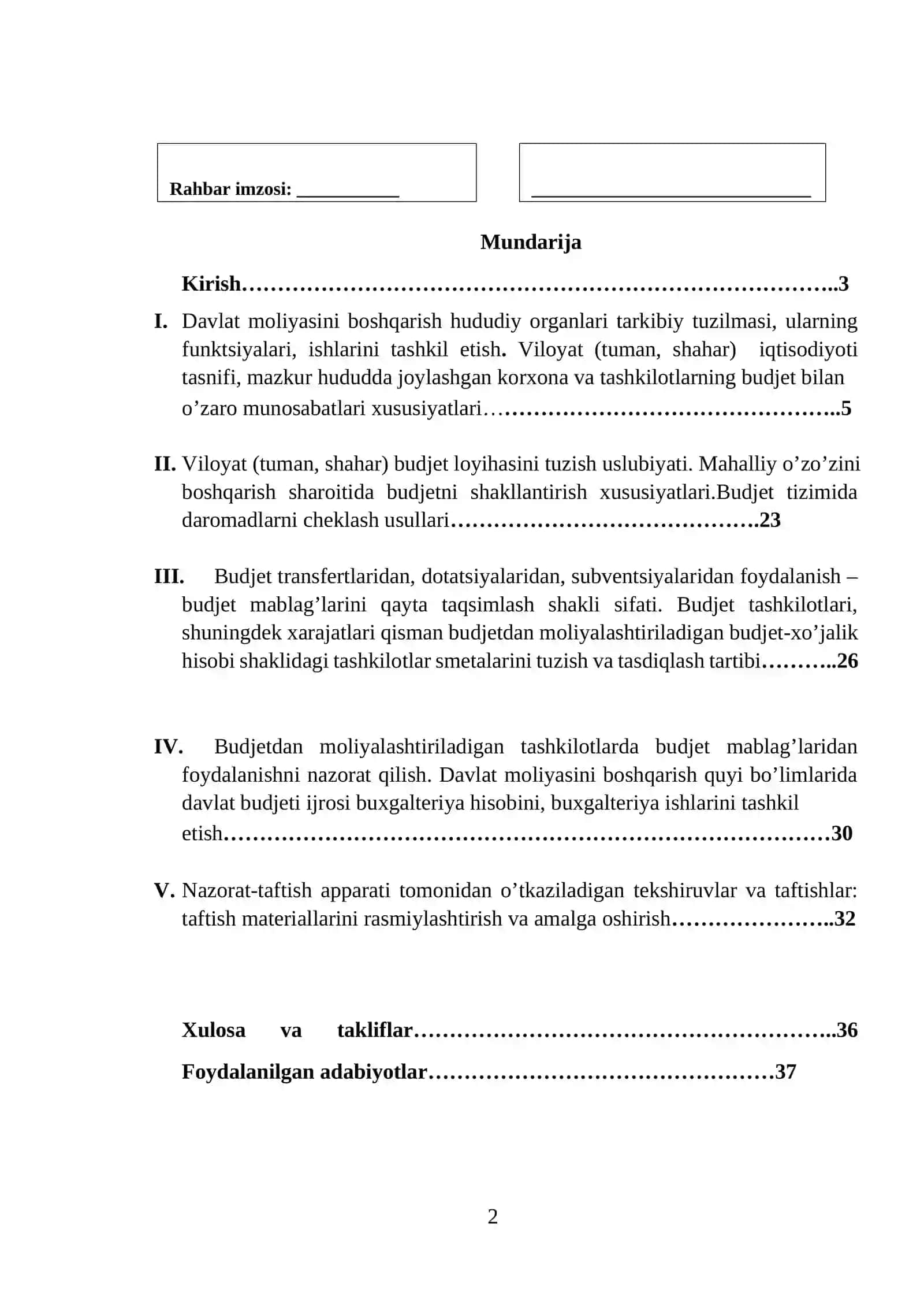 TANISHUV AMALIYOTI HISOBOTI 2