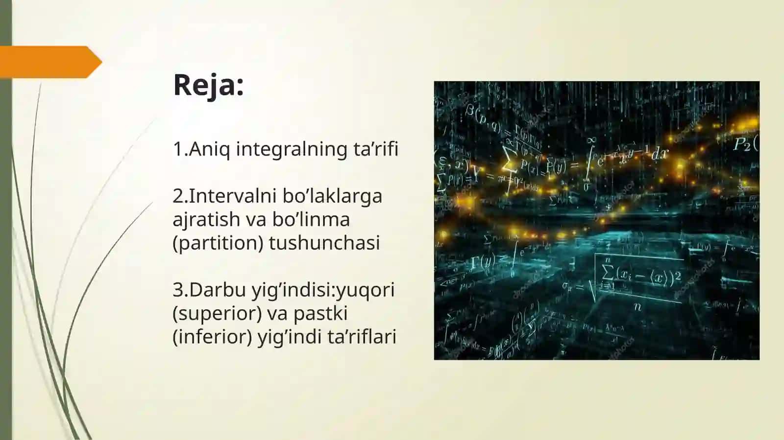 Aniq integral tushunchasi 2