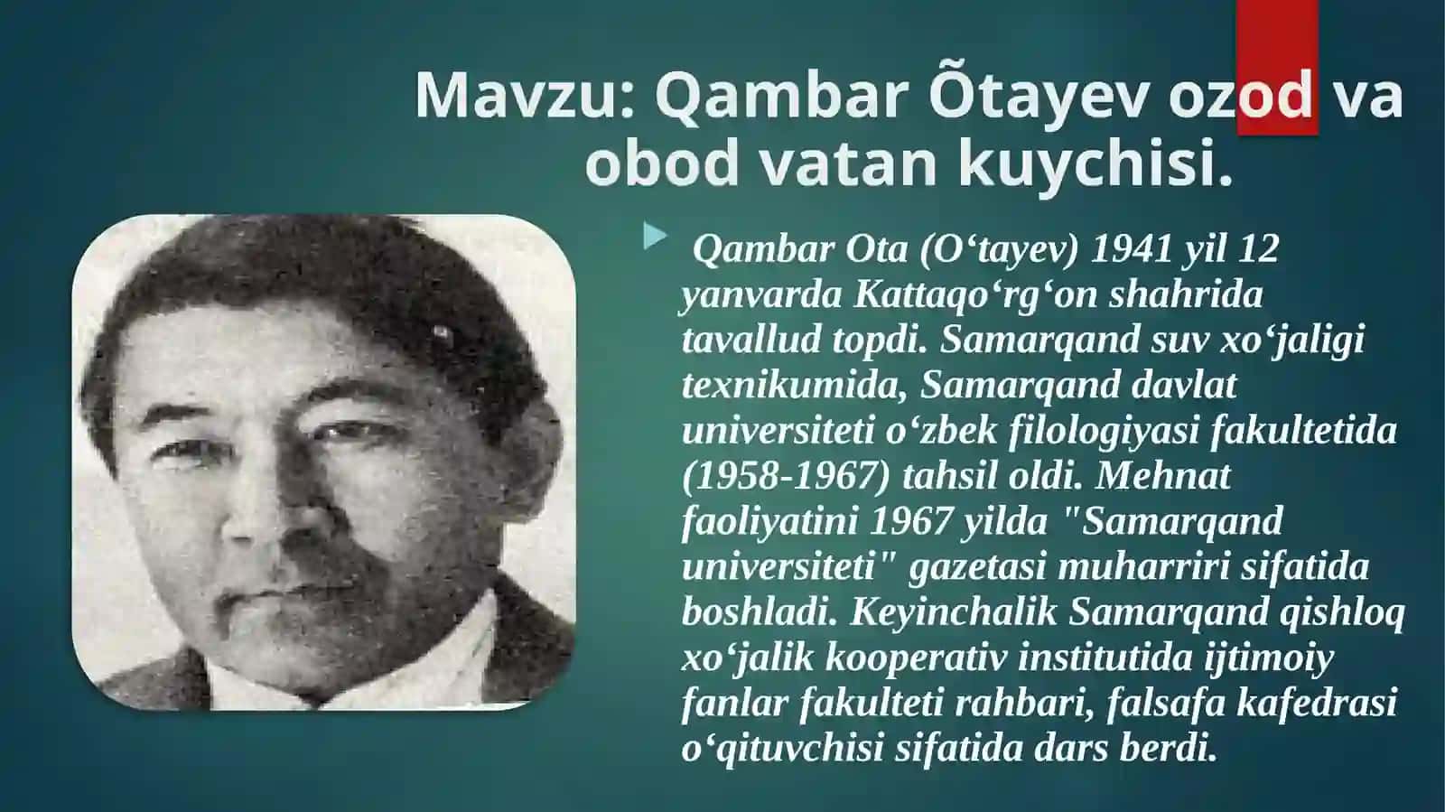 Qambar Õta yev Ozod 2