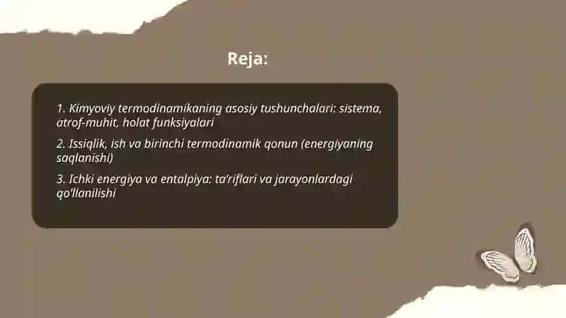 Kimyoviy termodinamika 2