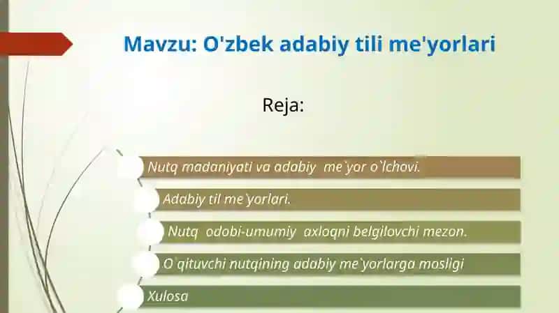 O'zbek adabiy tili me'yorlari 2