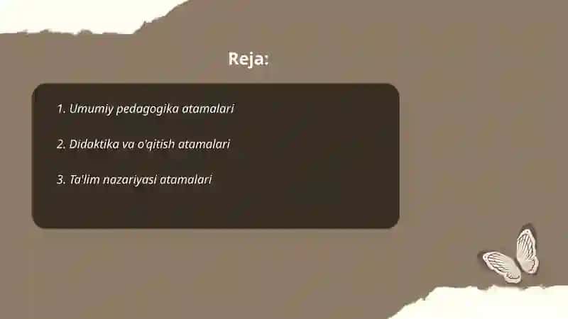 187 ta pedagogikaga oid atamalar izohi 2
