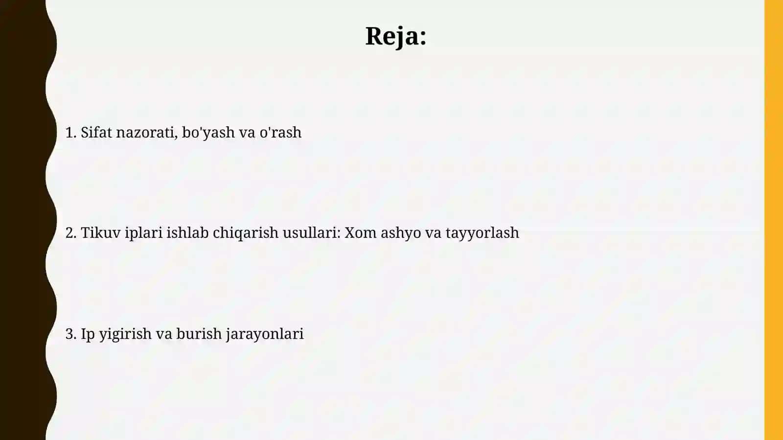 Tikuv iplarni ishlab chiqarish usullari 2