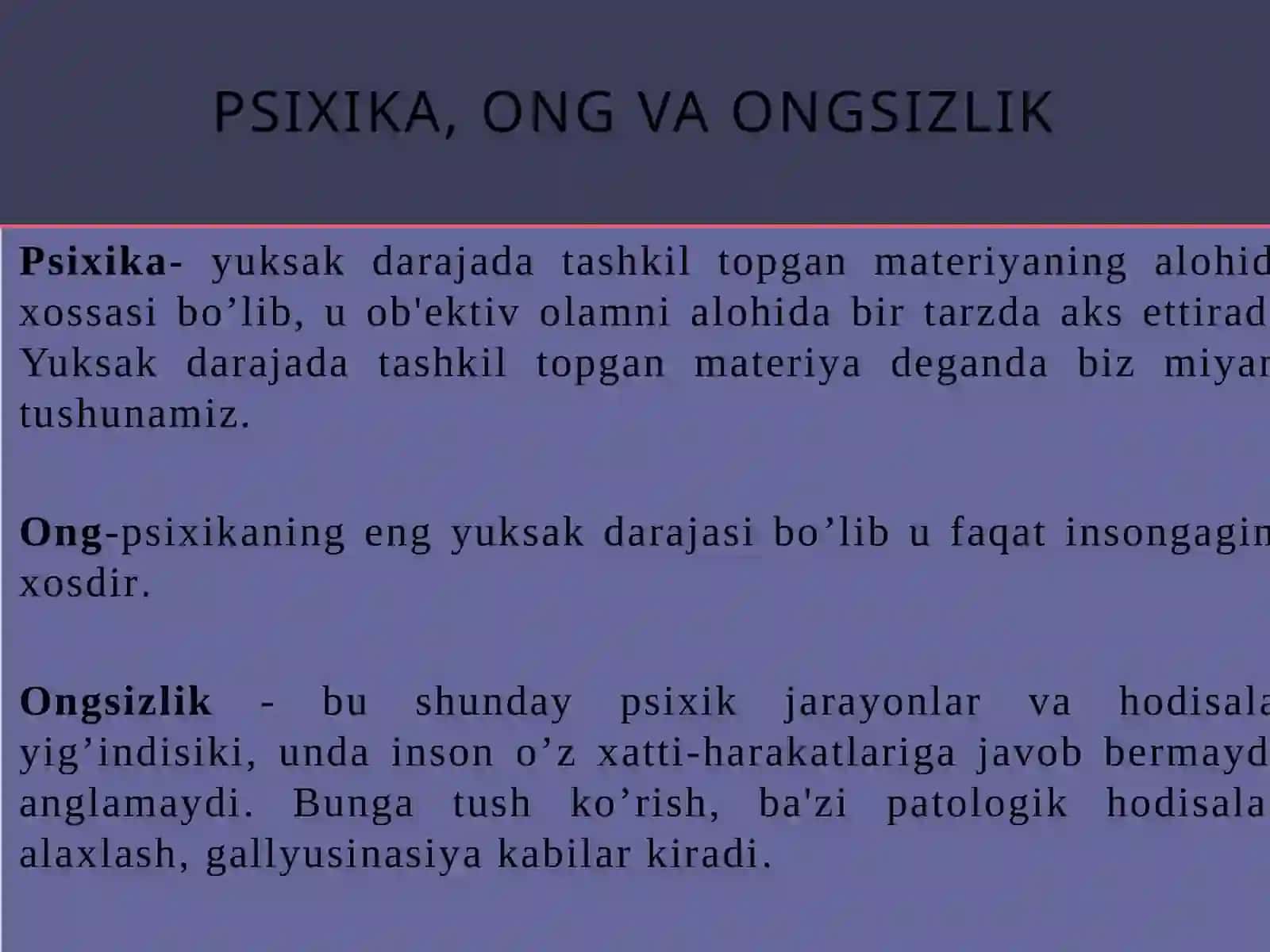 Ong va Ongbuzilishlari 2