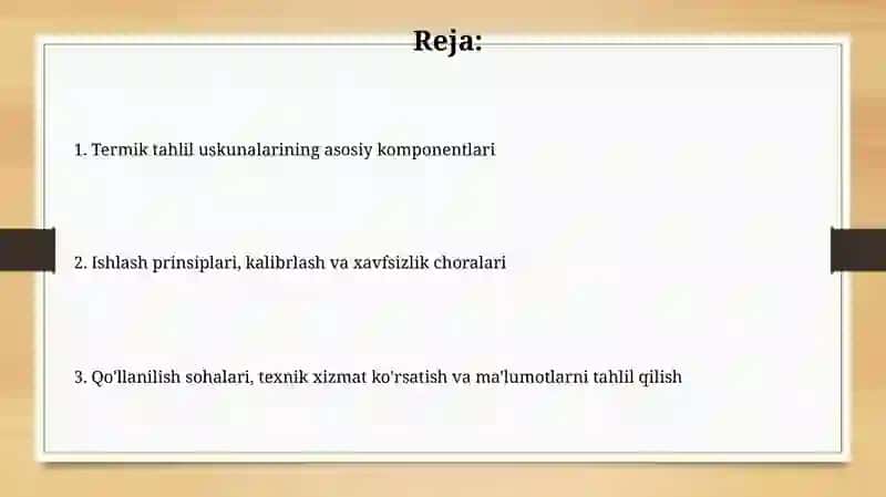 Termik tahlil uskunalari 2