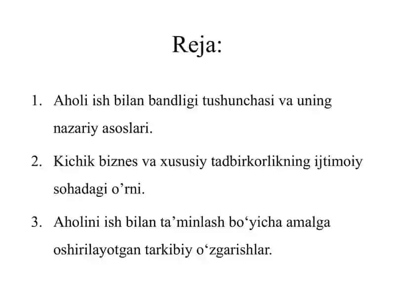 Aholi bandlik muammolari 2