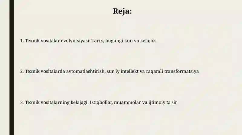 Texnik vositalarning rivojlanish tendensiyalari 2