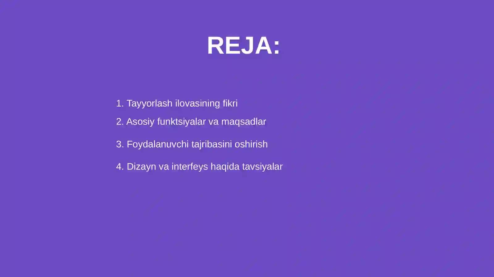 Taom tayyorlash retsepti ilovasi 2