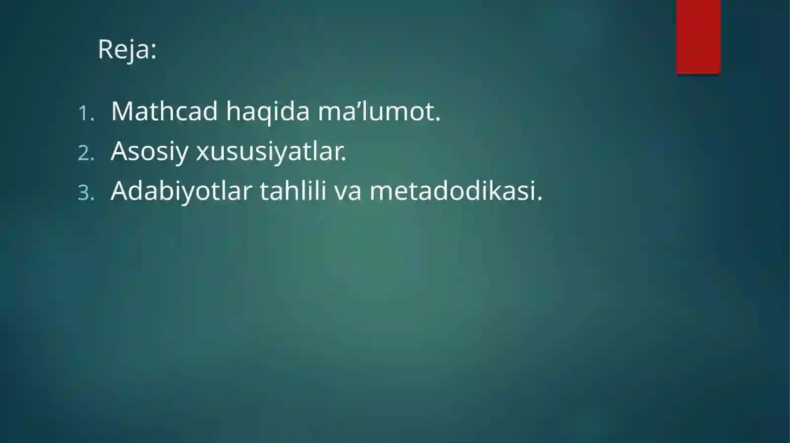Mathcad haqida maʼlumot 2