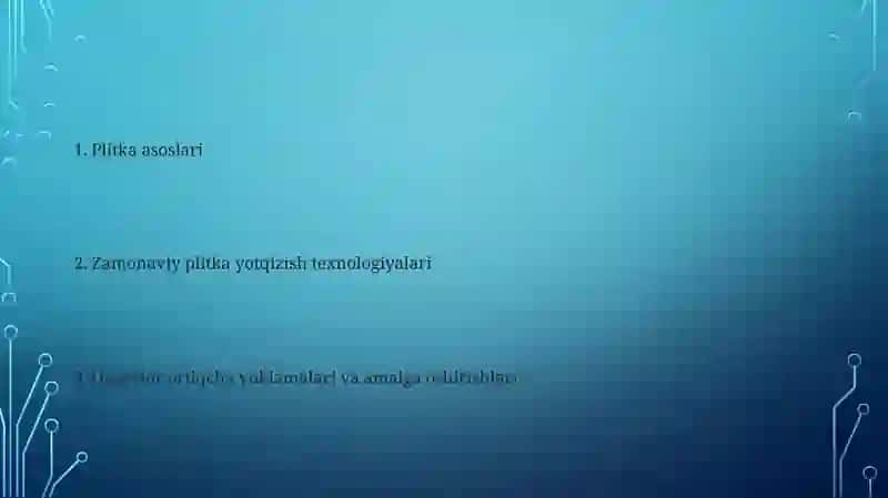 Zamonaviy plitka yotqizish texnologiyalari 2