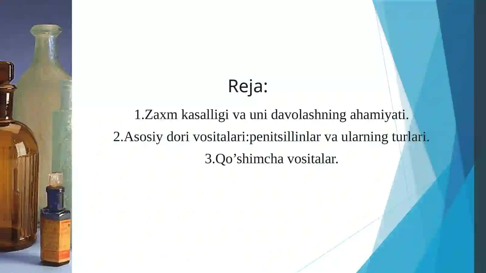 ZAXMGA QARSHI VOSITALAR 2