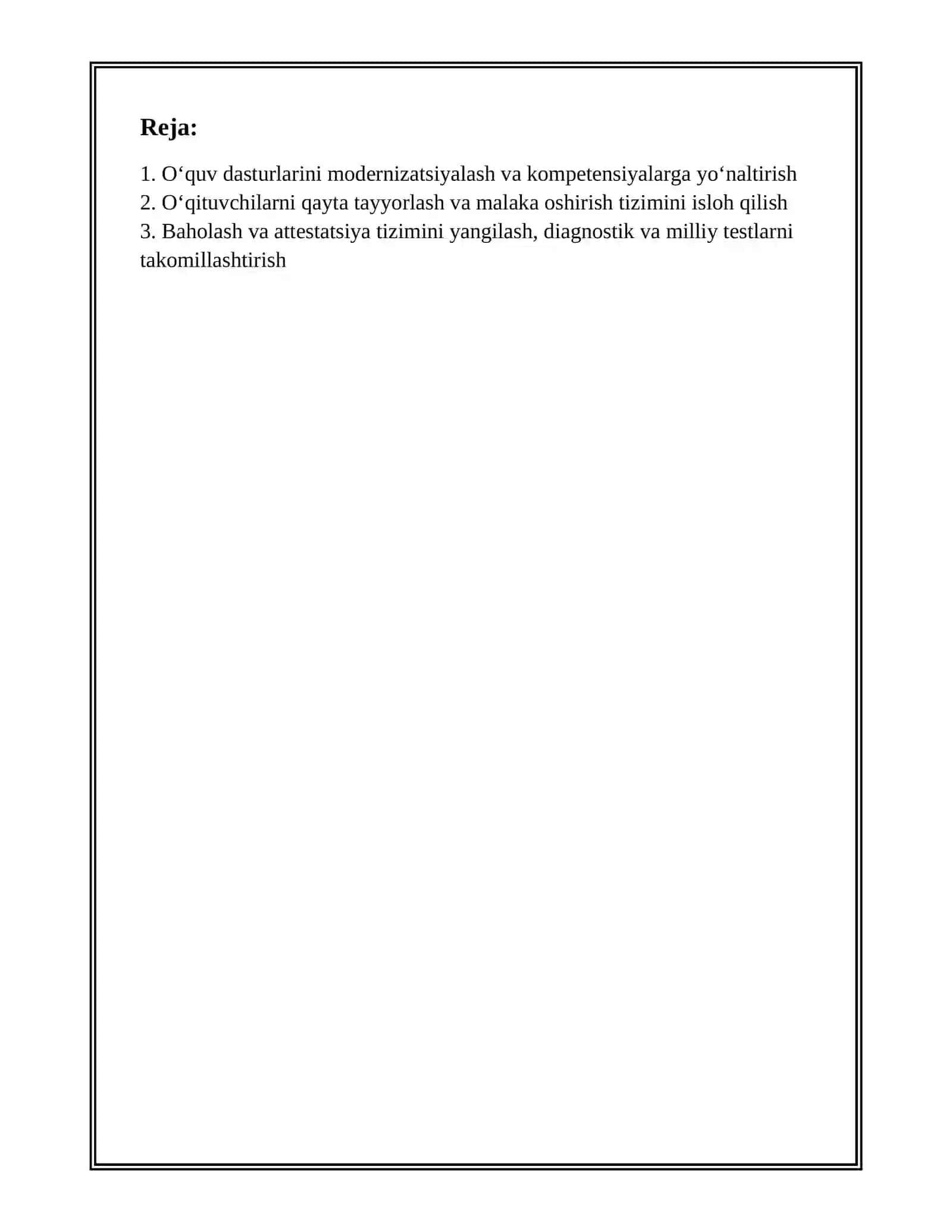 TAʼLIM TIZIMIDAGI ISLOHATLAR 2