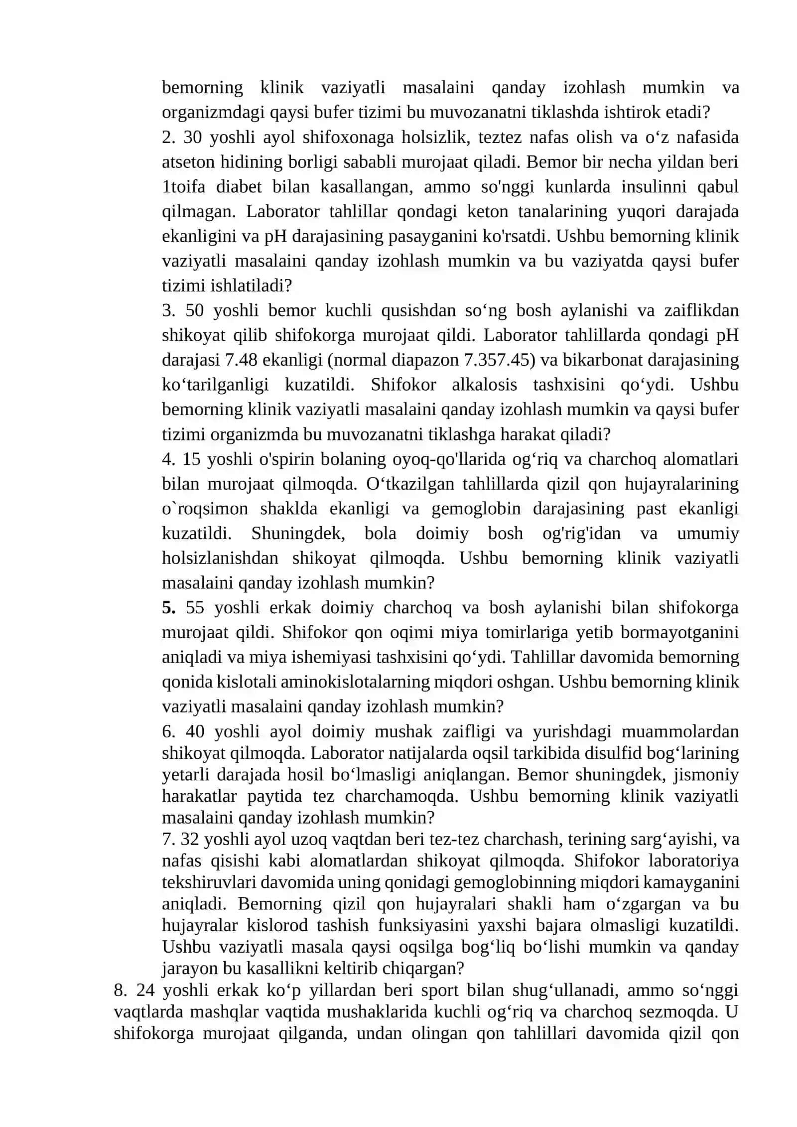 Vaziyatli masalalar 2