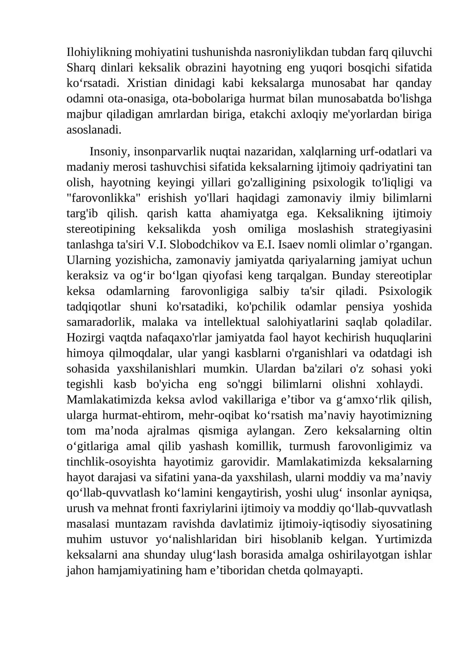 Madaniyatning keksalar hayoti va sotsial rollarga tasiri 2