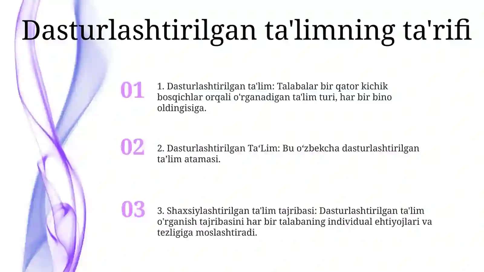 Dasturlashtirilgan Ta‘Lim 2