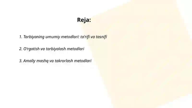 Tarbiyaning umumiy metodlari 2