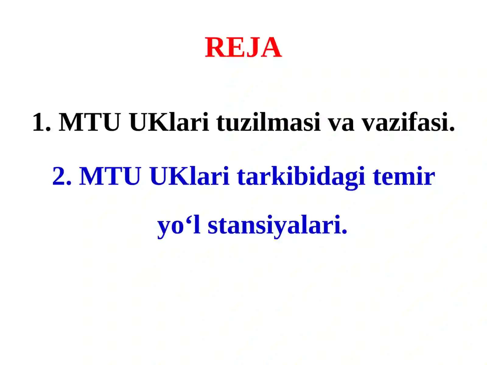 O'zbekiston Temir Yo'llari Aj Tasarrufidagimtuuklarining Tuzilmasi va Vazifasi 2