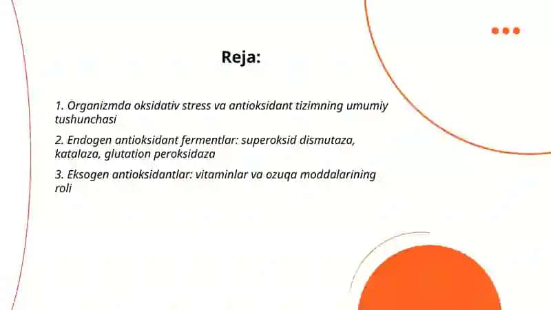 Organizmdagi antioksidant tizim 2