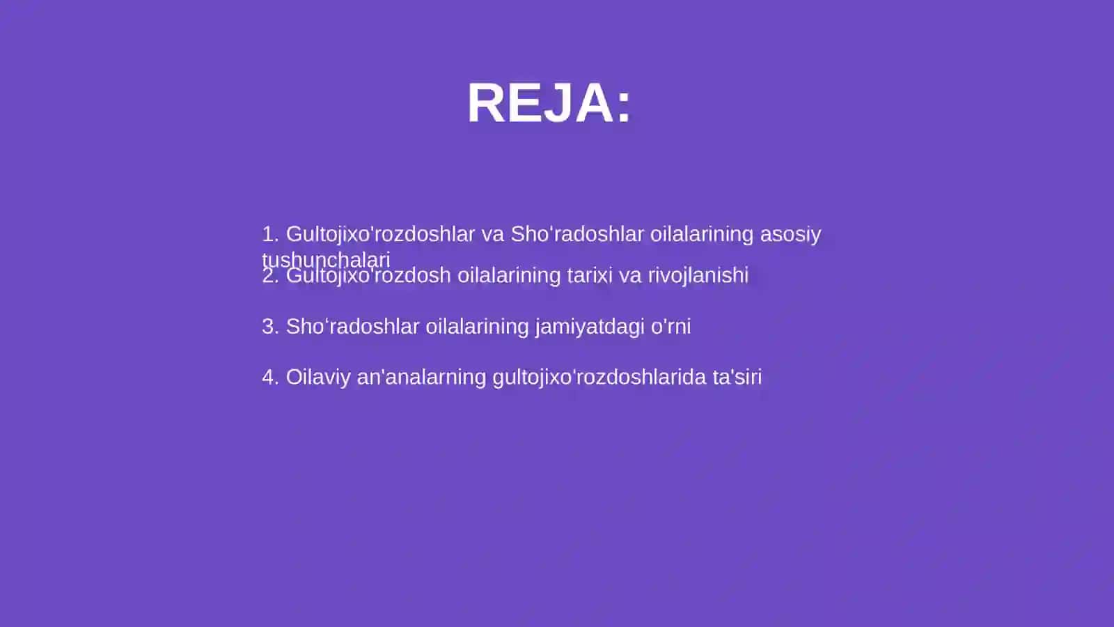 Gultojixo'rozdoshlar va Shoʻradoshlar oilalari 2