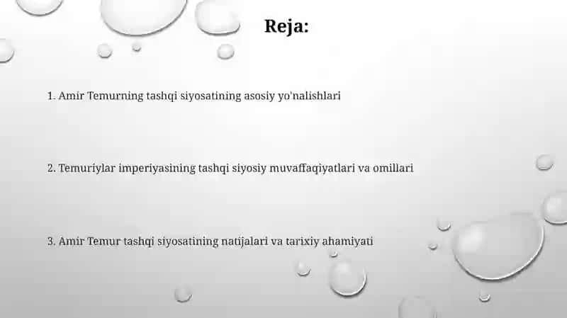 Amir Temurning tashqi siyosati 2